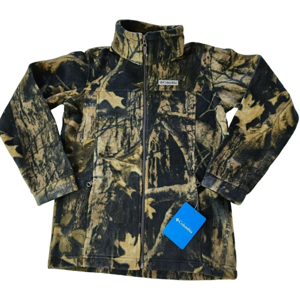 Columbia Boys‎ Zing III Timberwolf Printed Fleece Jacket Size M
